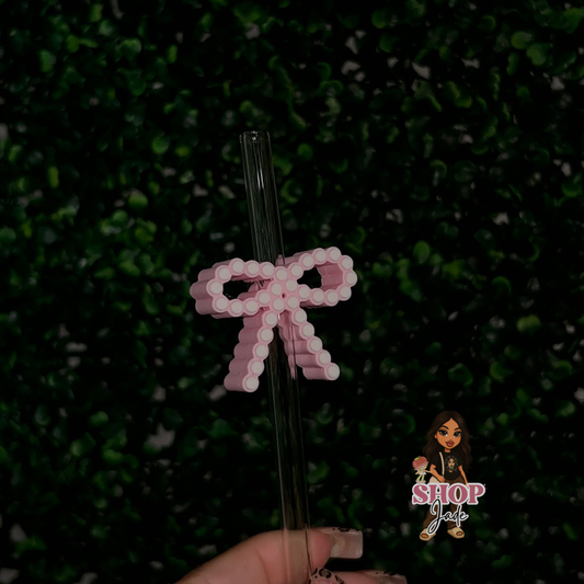 Pearly Bow Straw toppers