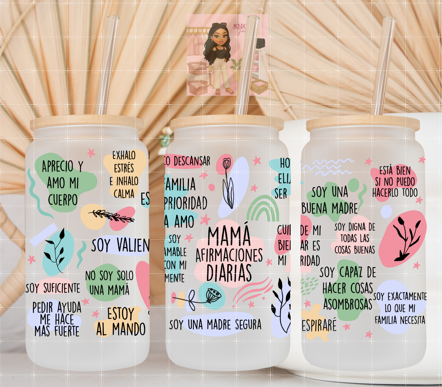 Spanish Mom Affirmations UvDTF cup wraps