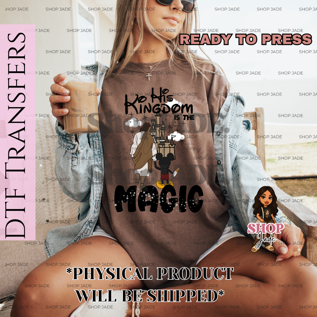 F127 Jesus Magic DTF Transfers (Ready to Press)