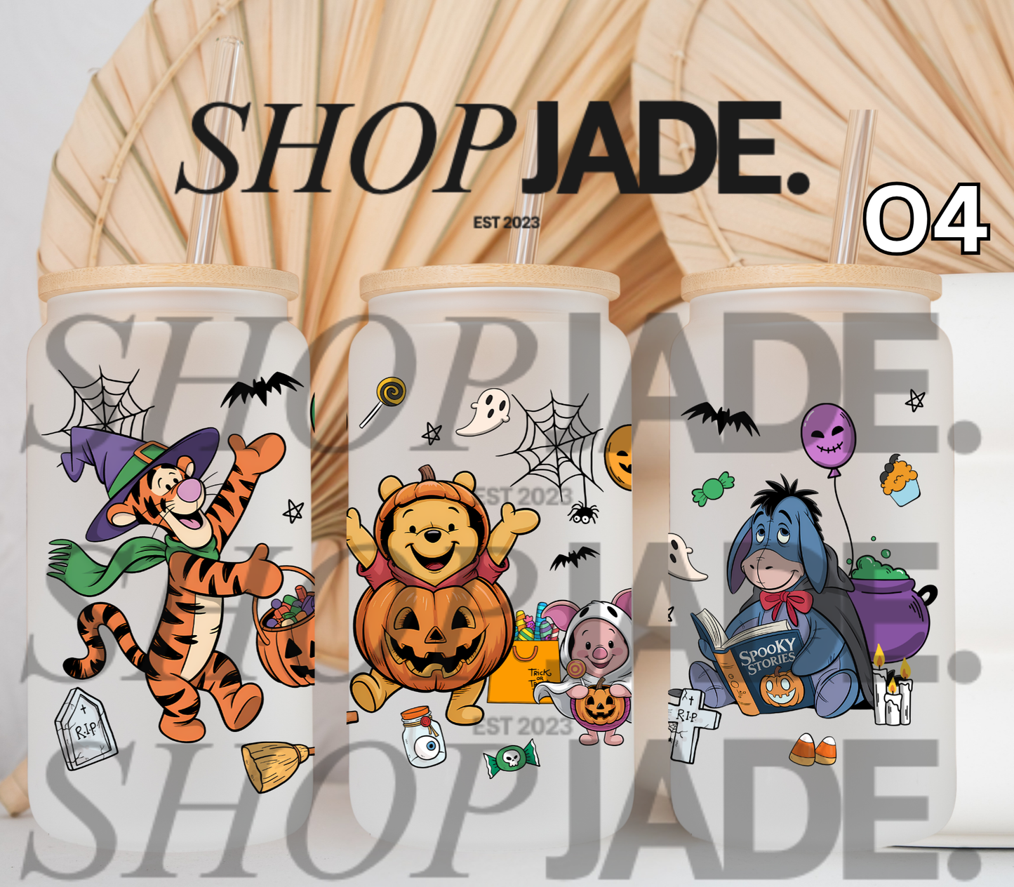 O4 Bear Halloween Friends UvDTF Cup Wraps