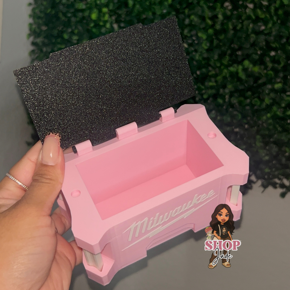 Pink 3D Milwauk Business card holder
