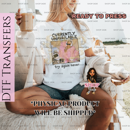 R46 Currently Unavailable DTF Transfers (Ready to Press)