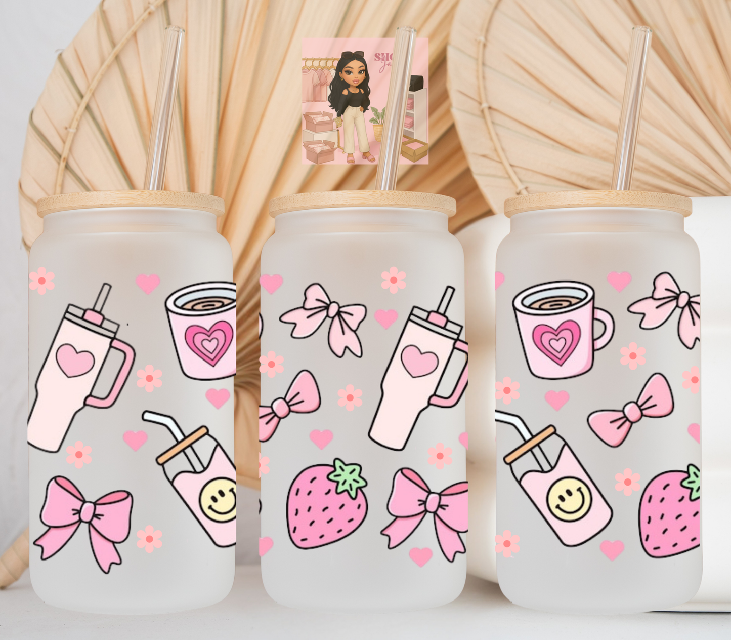 Girly Coffee UvDTF cup wraps