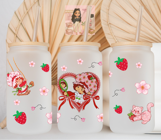 Strawberry Cherry Blossoms UvDTF cup wraps