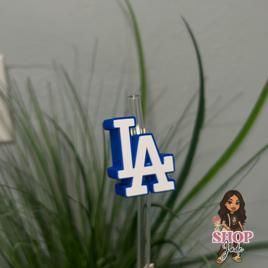 Blue White Straw toppers