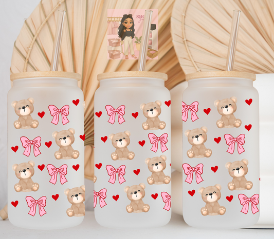 Teddys Bows & Hearts UvDTF cup wraps