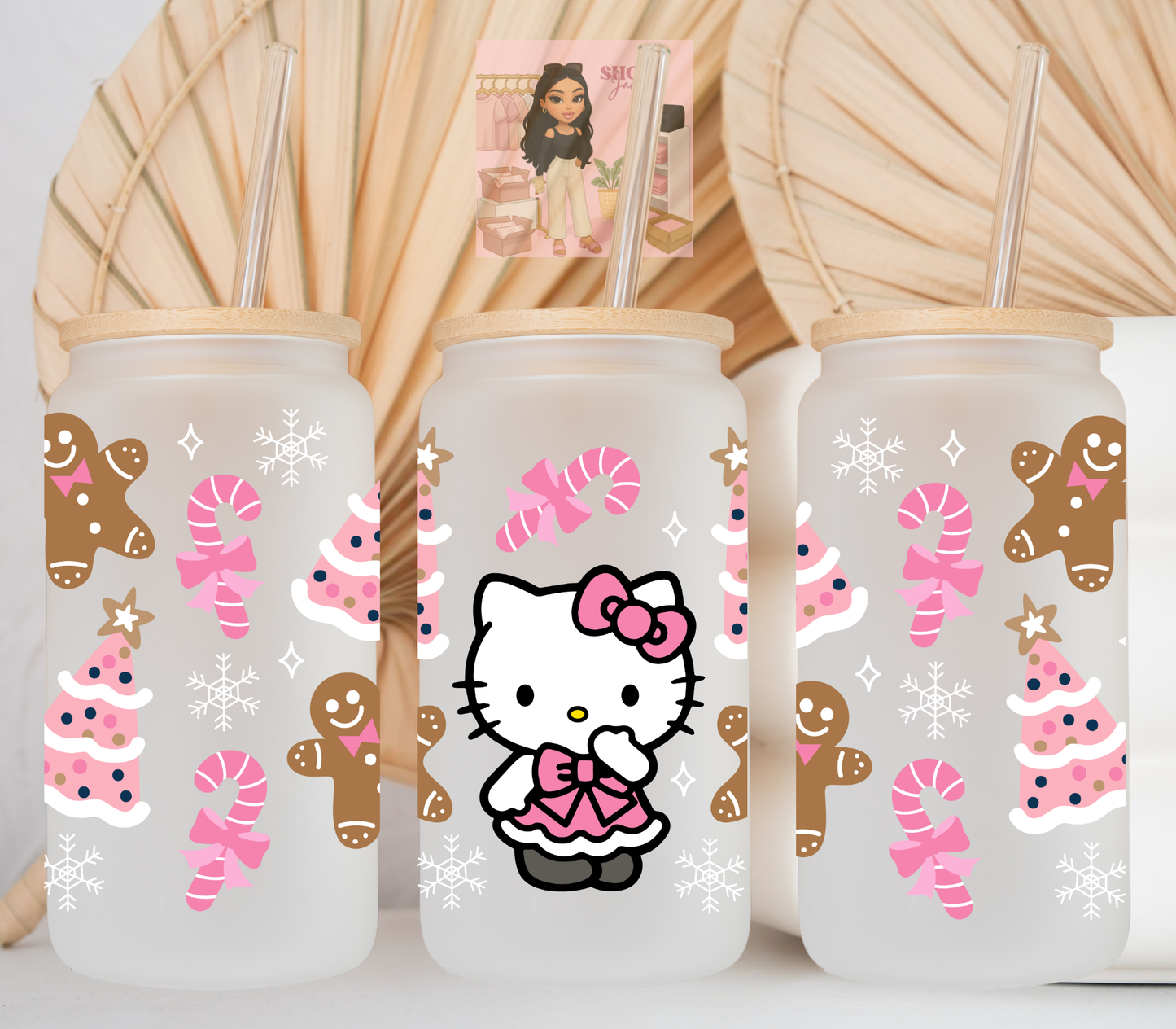 Gingerbread x Kitty UvDTF cup wraps