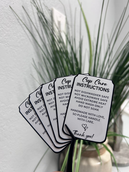 Cup care instructions (50pcs)