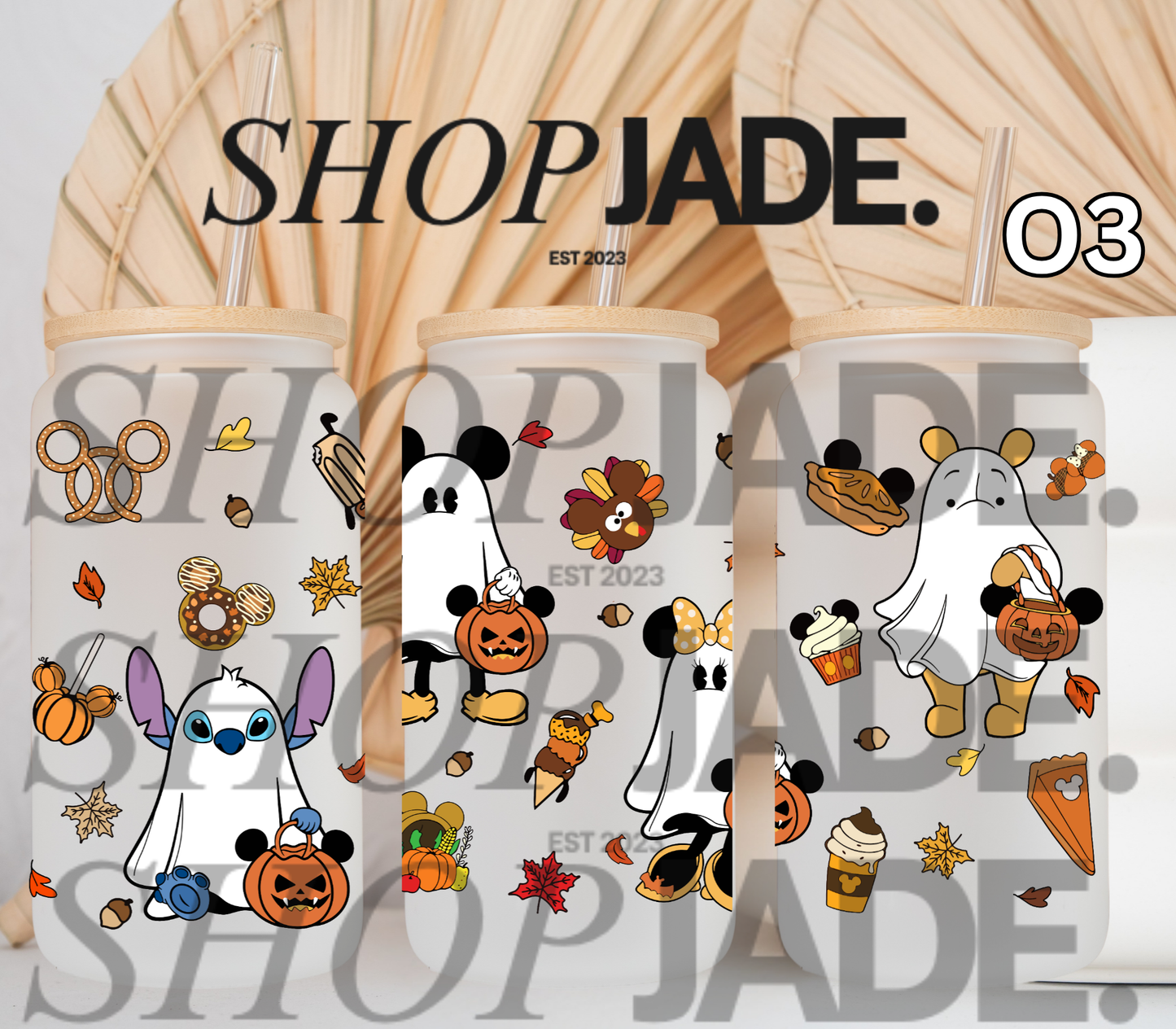 O3 Fall Ghosty Friends UvDTF Cup Wraps