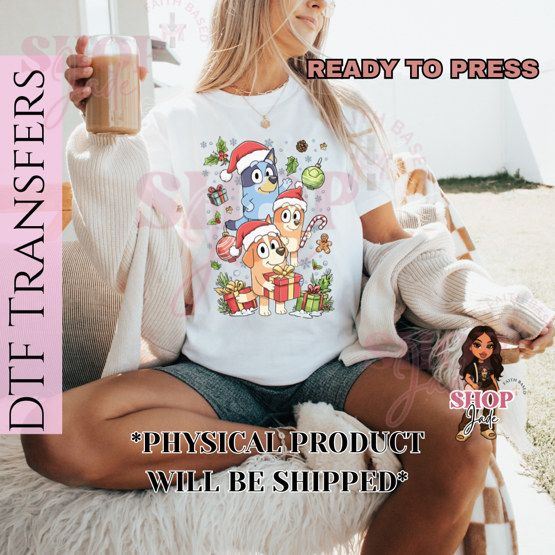 CH39 Blue & Friends Christmas DTF Transfers (Ready to Press)