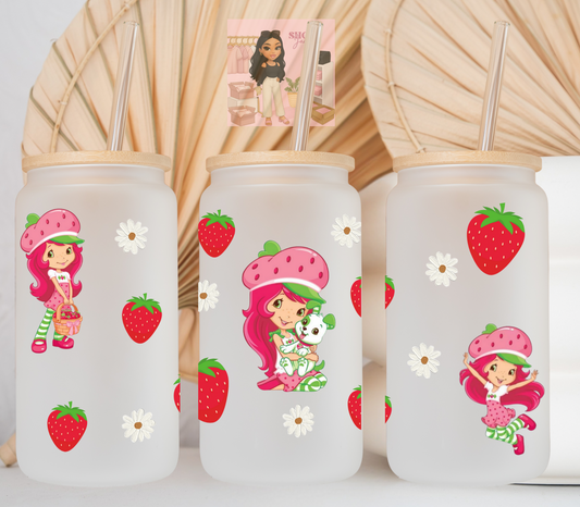 Strawberry Flowers & Berries UvDTF cup wraps