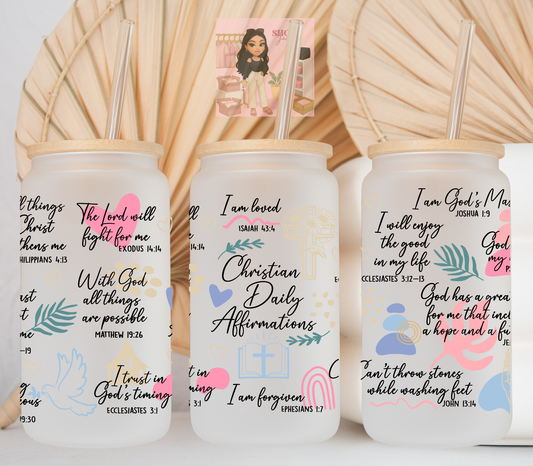 Christian Daily Affirmations UvDTF cup wrap