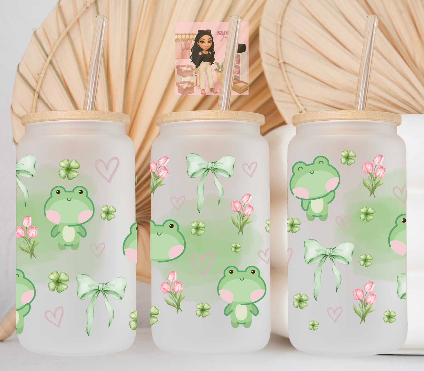 Girly Froggie UvDTF cup wraps