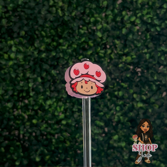 Cake Girl Head Straw toppers