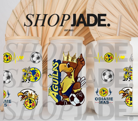 Aguilas Futbol Uv DTF Cup Wraps