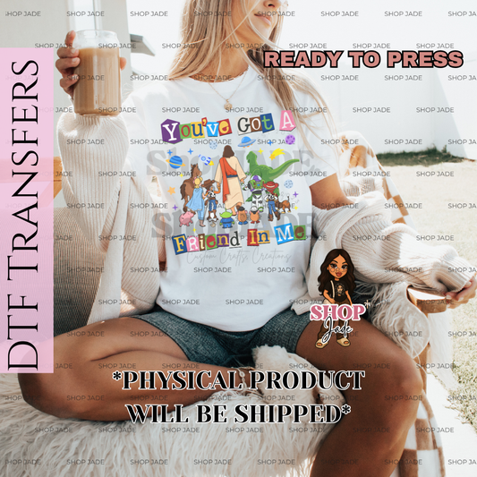F128 Jesus & Toys DTF Transfers (Ready to Press)