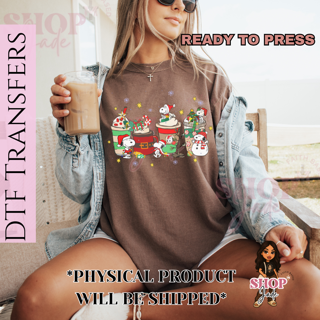 CH15 Snoop Coffee Christmas DTF Transfers (Ready to Press)