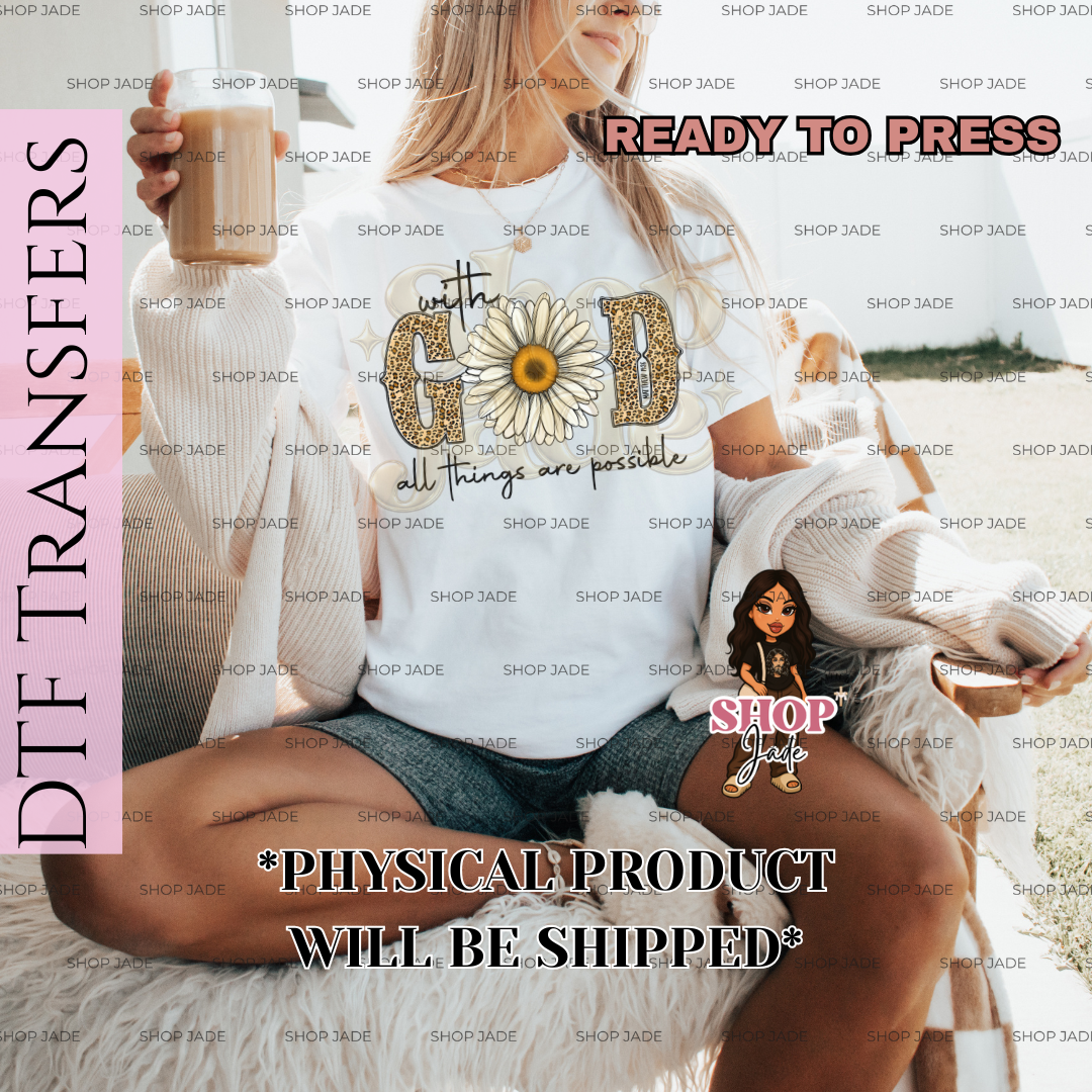 F13 With God Cheetah Faith DTF Transfers (Ready to Press)