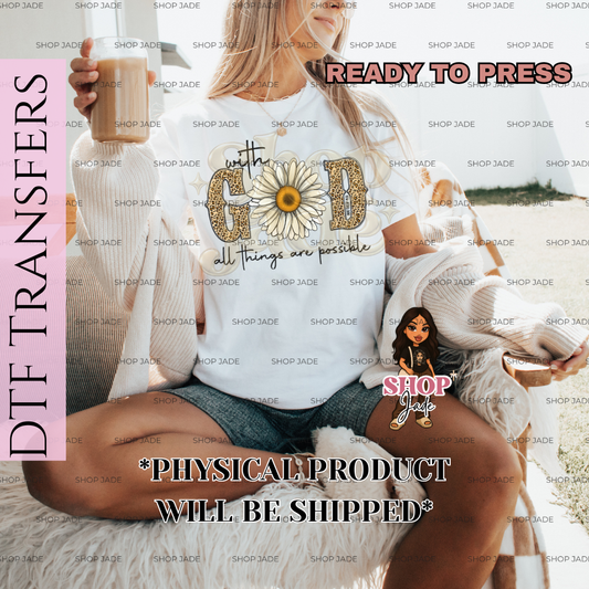 F13 With God Cheetah Faith DTF Transfers (Ready to Press)
