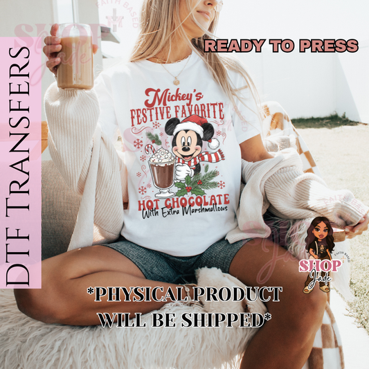 CH18 Festive Fav Cocoa Christmas DTF Transfers (Ready to Press)