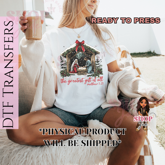 CH6 Greatest gift of all DTF Transfers (Ready to Press)