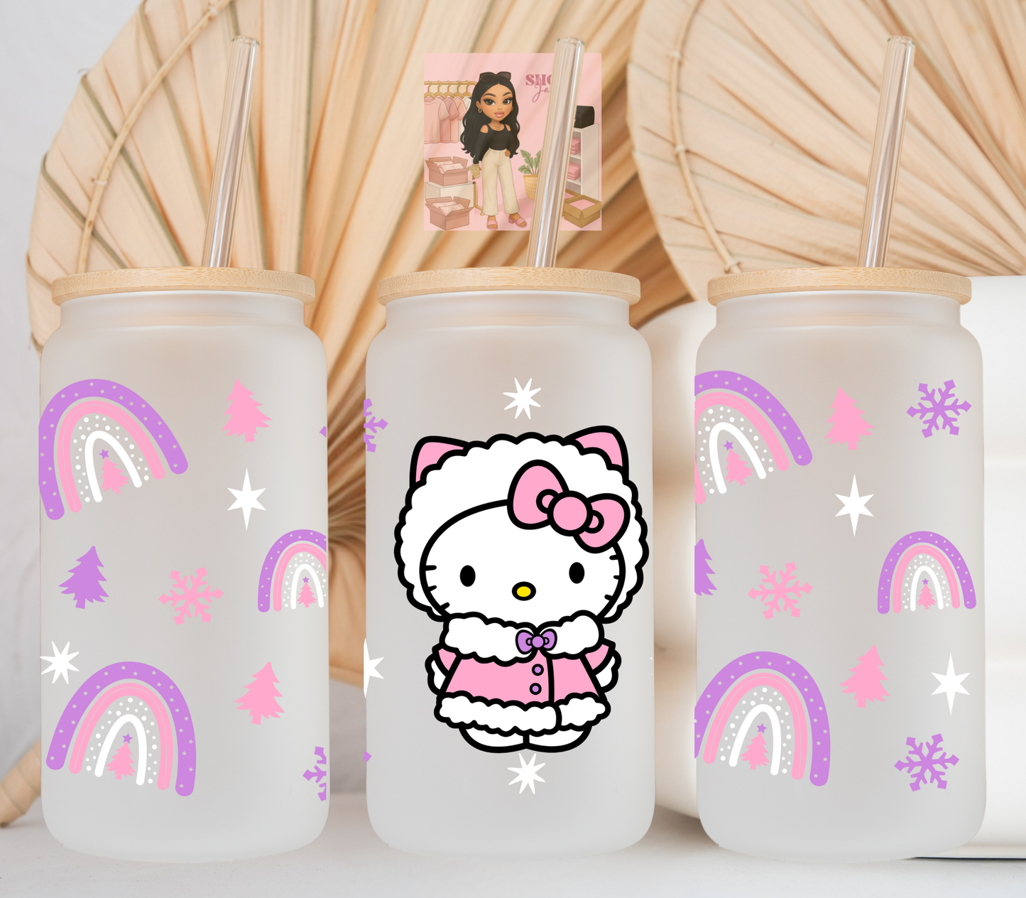 HK Boho Christmas UvDTF cup wraps