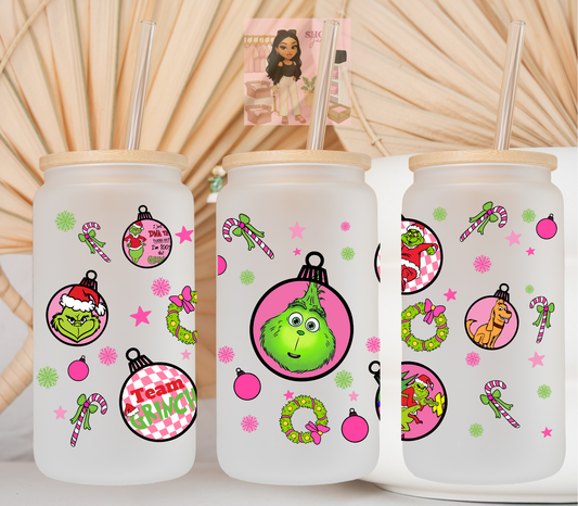 Grinchy ornaments UvDTF cup wraps