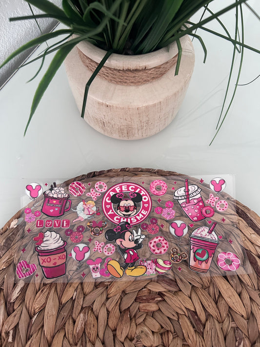 Mickey Pink Love UV DTF Wrap