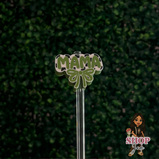 Military Green Checkered Straw toppers