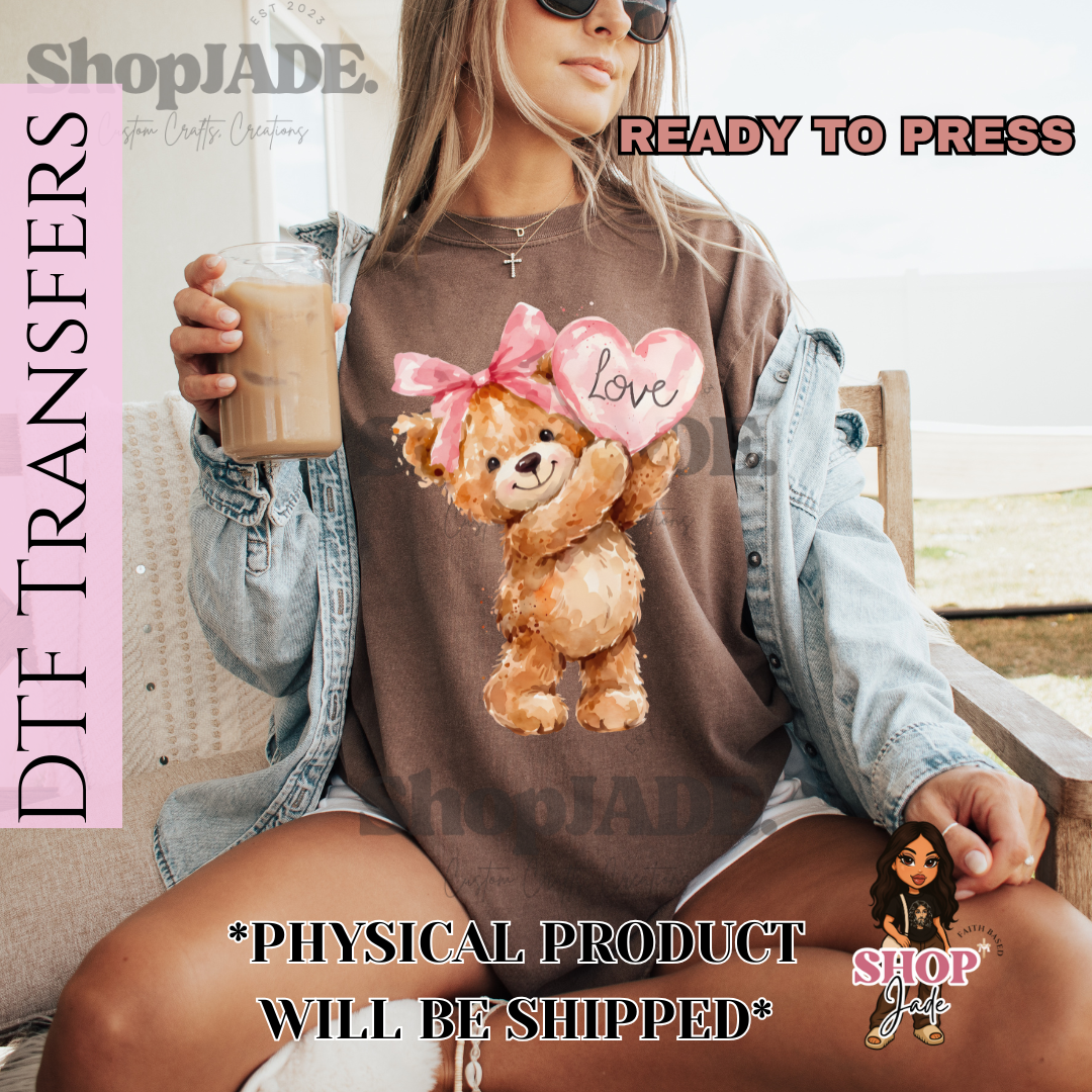R27 Love Teddy DTF Transfers (Ready to Press)