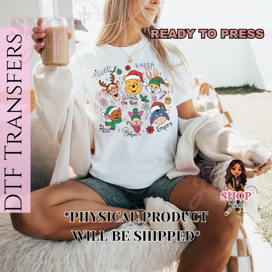 CH8 Christmas Bear & Friends DTF Transfers (Ready to Press)