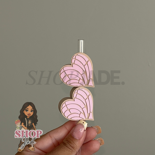 Concha Pink Straw toppers