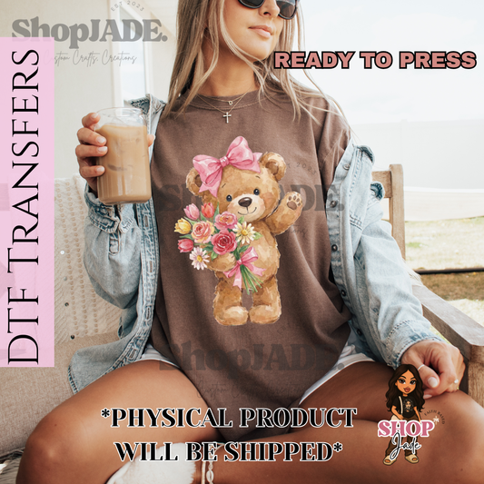 R25 Spring Flowers Teddy DTF Transfers (Ready to Press)