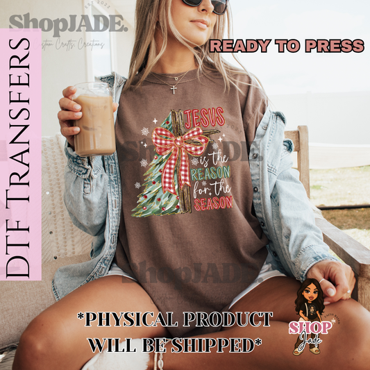 CH62 Jesus is the Reason (White) DTF Transfers (Ready to Press)