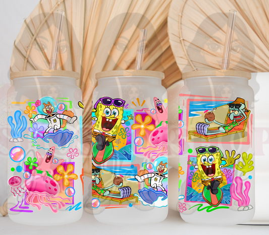 Sponge Friends Uv DTF Cup Wraps