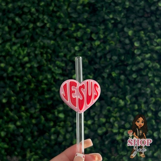 Jesus Pink Straw toppers