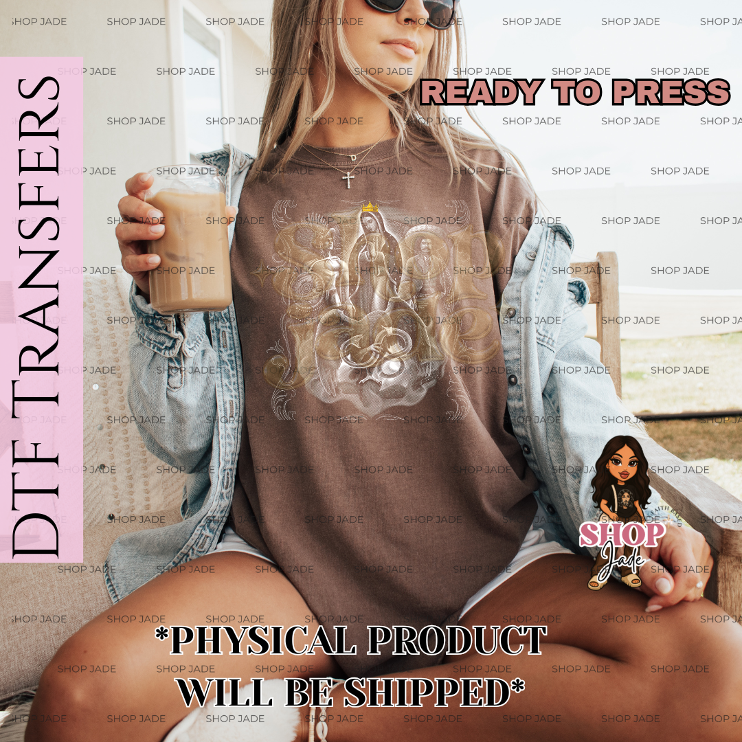 R1 Virgin Mary Two Tone DTF Transfers (Ready to Press)