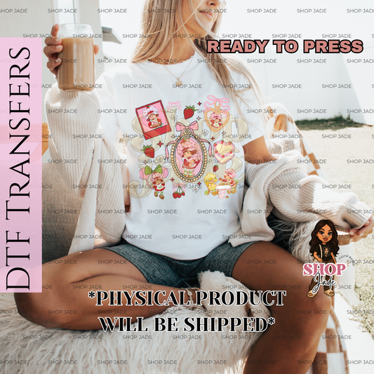 D58 Strawberry Coquette DTF Transfers (Ready to Press)