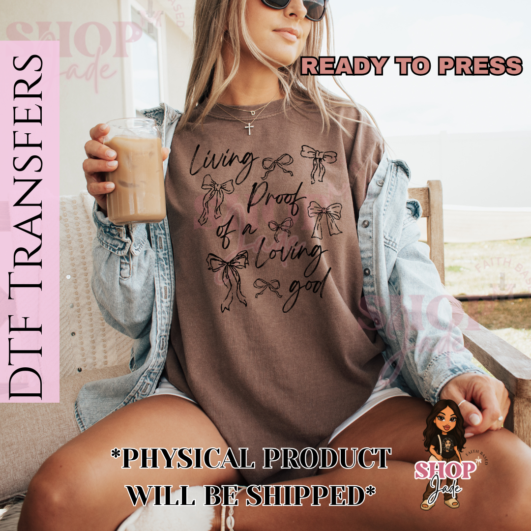 F36 Living Proof (Black) DTF Transfers (Ready to Press)