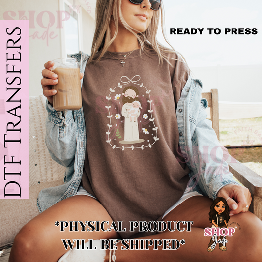 Jesus & Lamb DTF Transfer (Ready to Press)