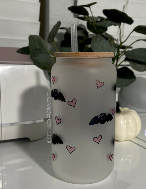 Kitty Ghostface Glass Cup